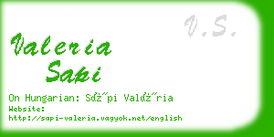 valeria sapi business card